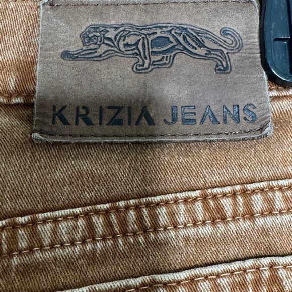 Krizia Jeans Flared Brown with Leopard Print Size 28 - Picture 10 of 14
